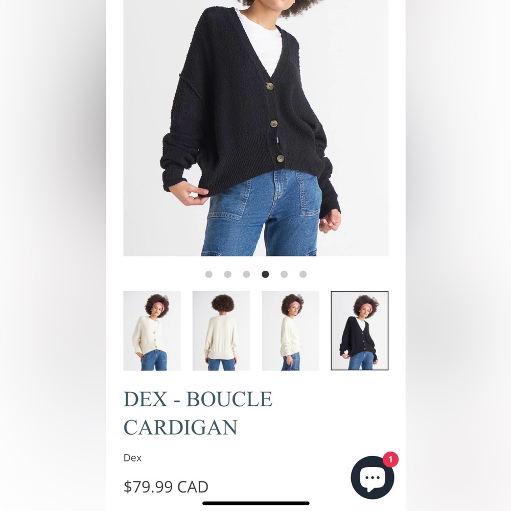 Dex Boucle Cardigan XL ~Like New